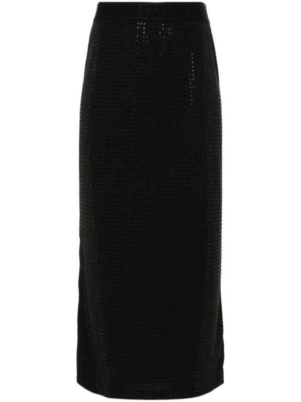 Versace Jeans Couture  crystal-embellished midi skirt