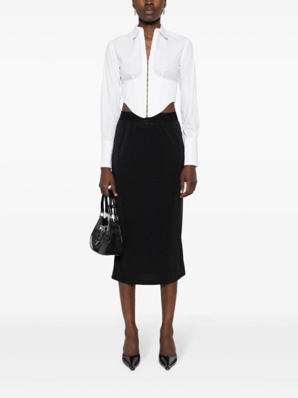 Versace Jeans Couture  crystal-embellished midi skirt - Image 2