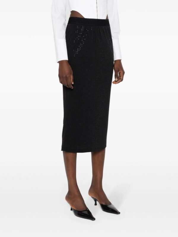 Versace Jeans Couture  crystal-embellished midi skirt - Image 3