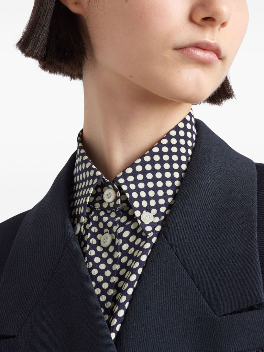 Prada Marocain polka-dot silk shirt - Image 5