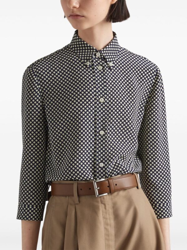 Prada Marocain polka-dot silk shirt - Image 4