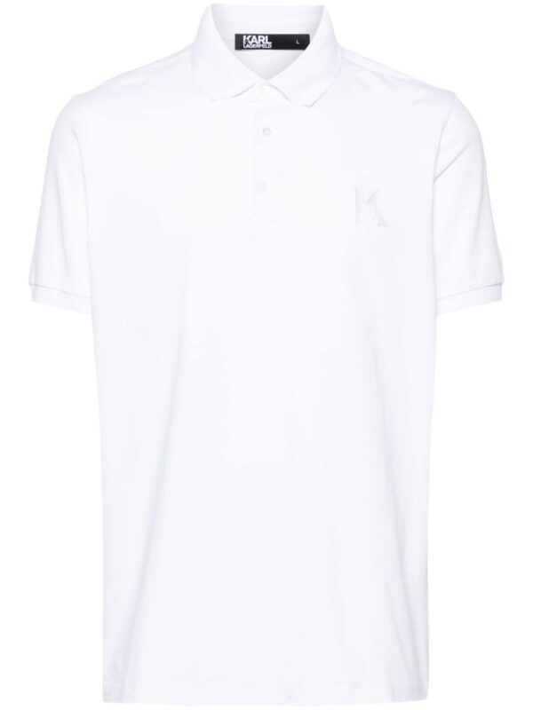 Karl Lagerfeld logo-embroidered jersey polo shirt