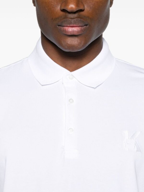 Karl Lagerfeld logo-embroidered jersey polo shirt - Image 5