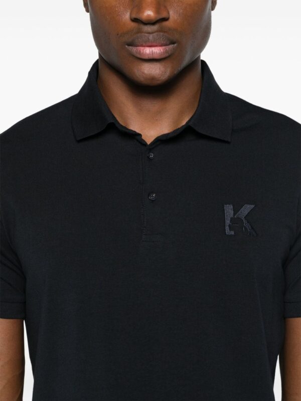 Karl Lagerfeld logo-embroidered jersey polo shirt - Image 5