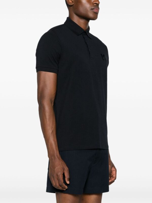 Karl Lagerfeld logo-embroidered jersey polo shirt - Image 3