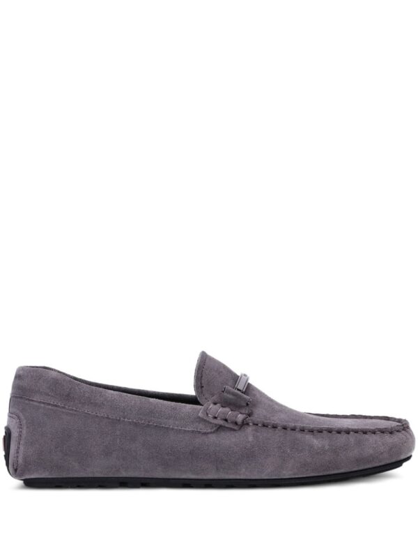 BOSS  branded-hardware suede loafers