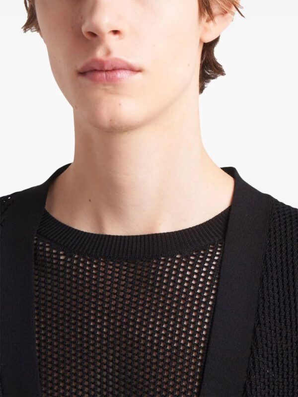 Prada  open-knit V-neck cardigan - Image 3