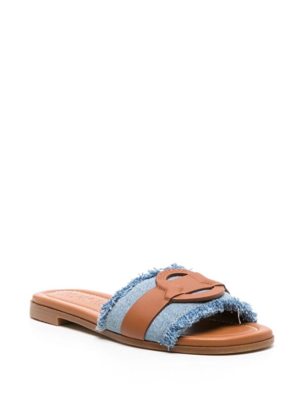 Moncler Bell denim slides - Image 2