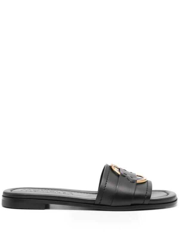 Moncler Bell leather slides