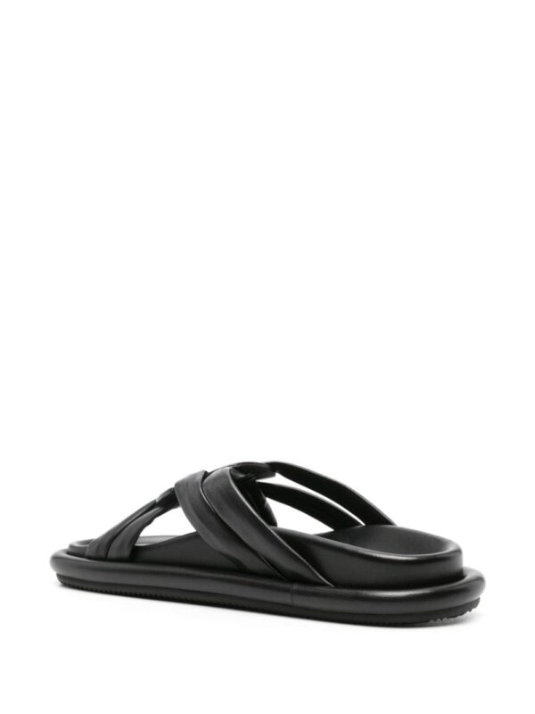Moncler Bell crossover-strap leather slides - Image 3