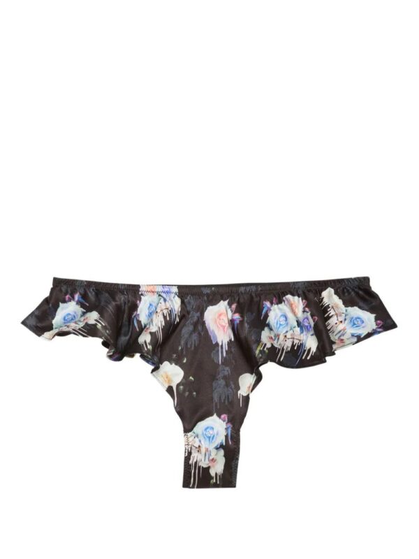 Fleur Du Mal  Luxe Flutter floral-print briefs