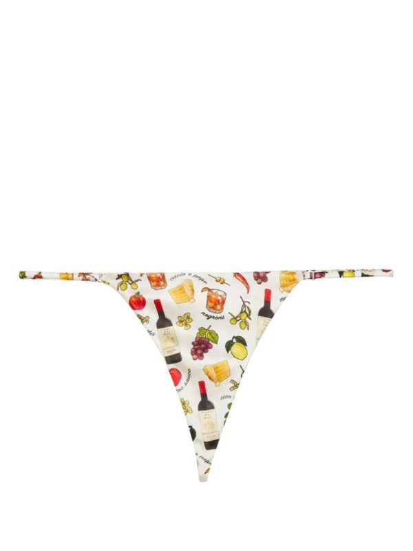 Fleur Du Mal  Luxe graphic-print string