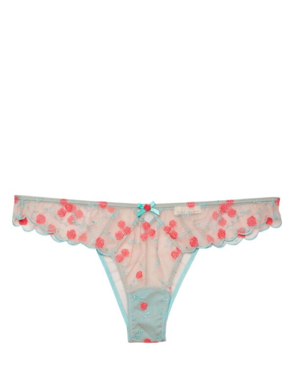Fleur Du Mal  Rose and Vine embroidered briefs