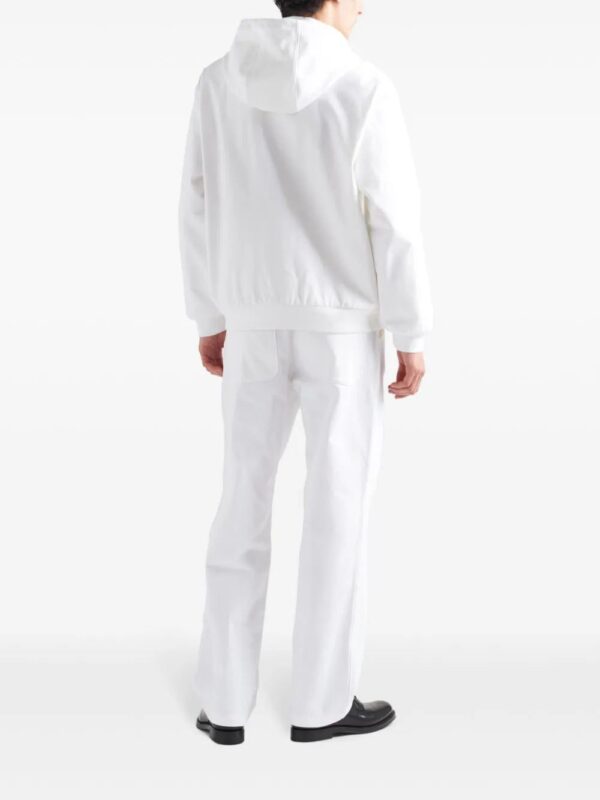 Prada  triangle-logo zip-up hoodie - Image 3