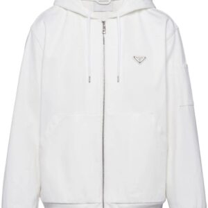 Prada  triangle-logo zip-up hoodie