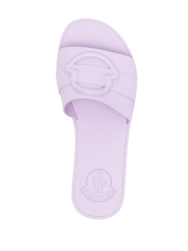 Moncler Mon logo-embossed slides - Image 4