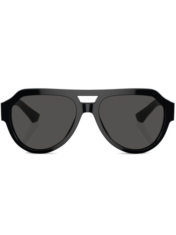 Dolce & Gabbana Eyewear logo-plaque pilot-frame sunglasses