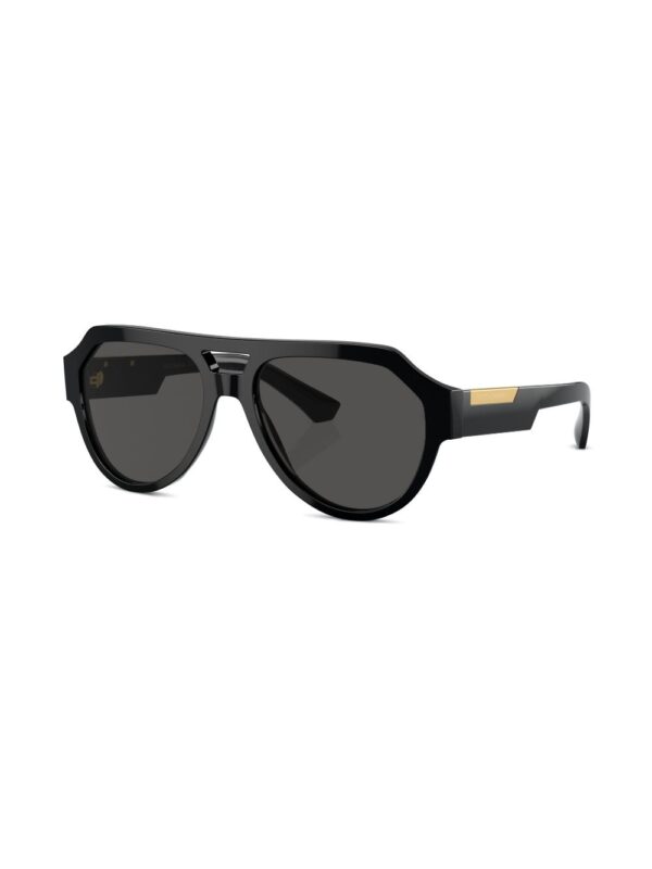 Dolce & Gabbana Eyewear logo-plaque pilot-frame sunglasses - Image 2