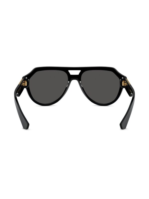Dolce & Gabbana Eyewear logo-plaque pilot-frame sunglasses - Image 4
