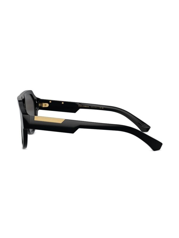 Dolce & Gabbana Eyewear logo-plaque pilot-frame sunglasses - Image 3