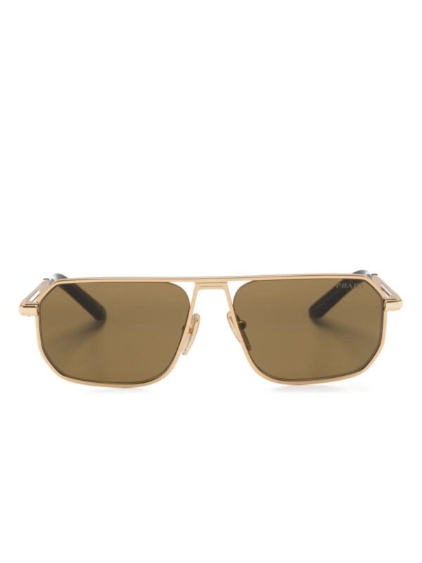 Prada Eyewear logo-engraved geometric-frame sunglasses