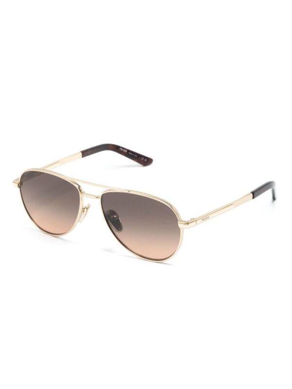 Prada Eyewear logo-engraved pilot-frame sunglasses - Image 2