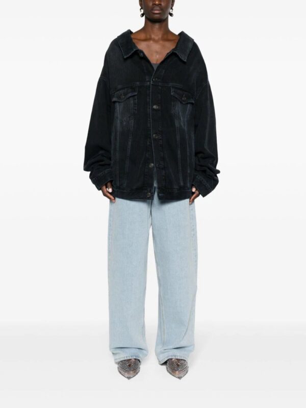 Balenciaga  off-shoulder denim jacket - Image 2