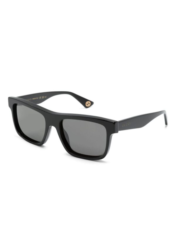 Gucci Eyewear engraved-logo square-frame sunglasses - Image 2