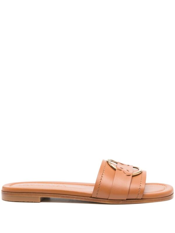 Moncler Bell leather slides