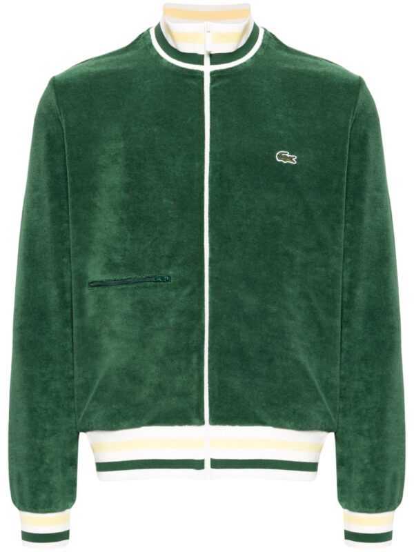 Lacoste  logo-patch velour jacket