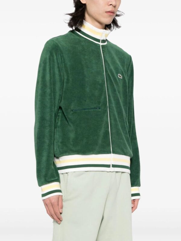 Lacoste  logo-patch velour jacket - Image 3