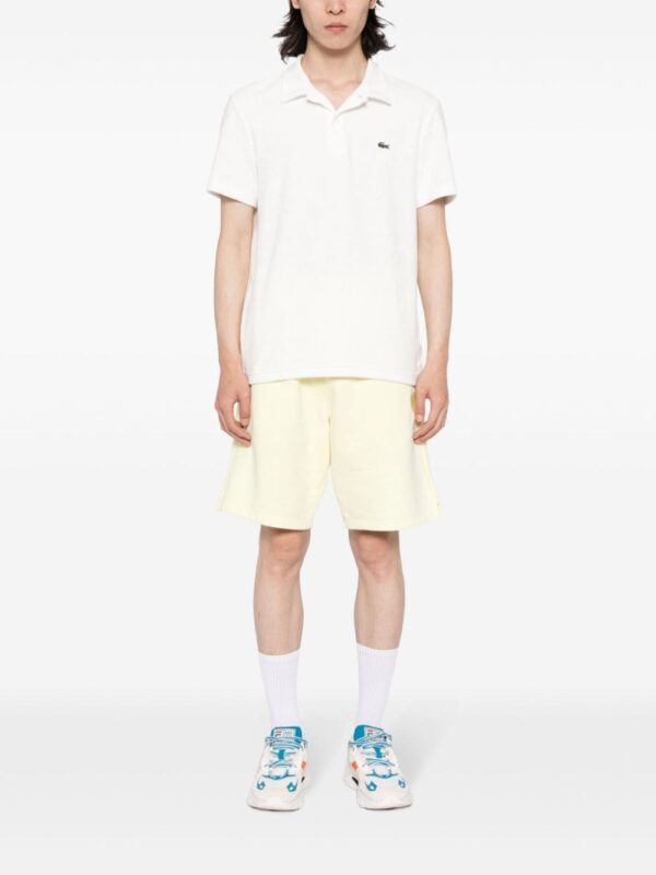 Lacoste logo-appliqué velvet polo shirt - Image 2