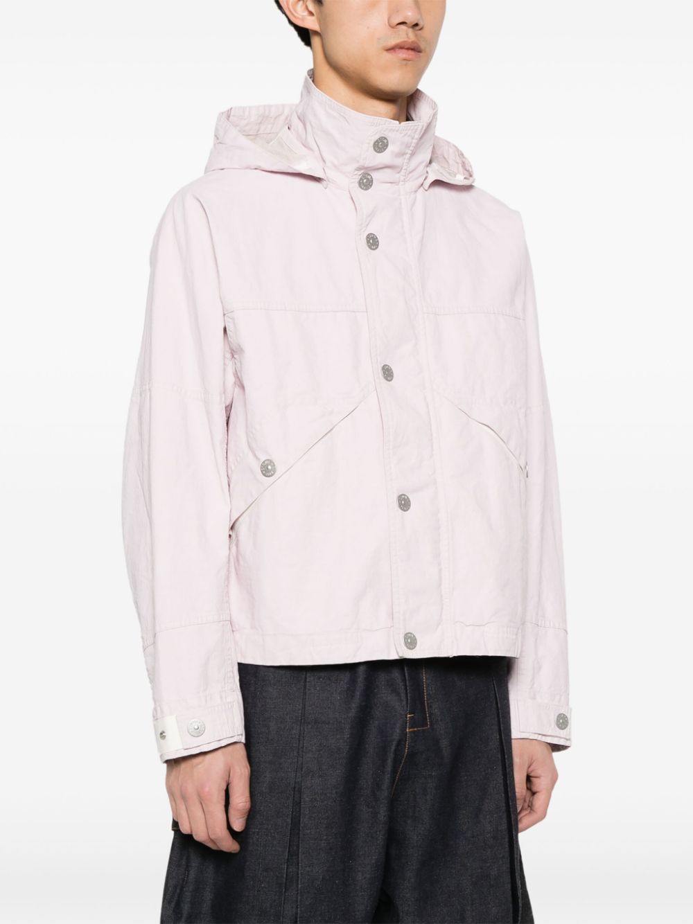 Stone Island linen hooded jacket - Image 3