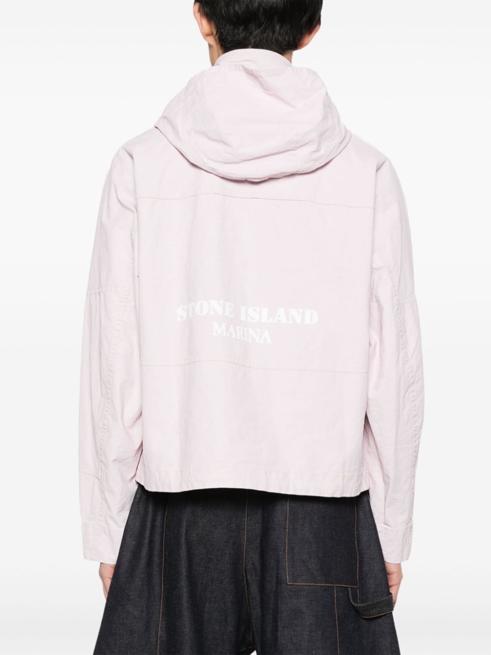 Stone Island linen hooded jacket - Image 4