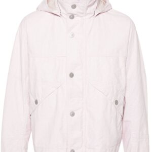 Stone Island linen hooded jacket