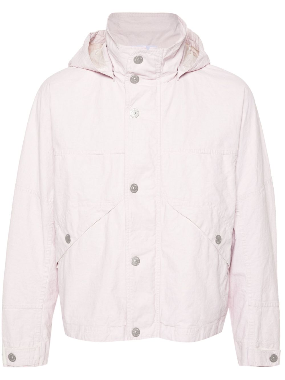 Stone Island linen hooded jacket