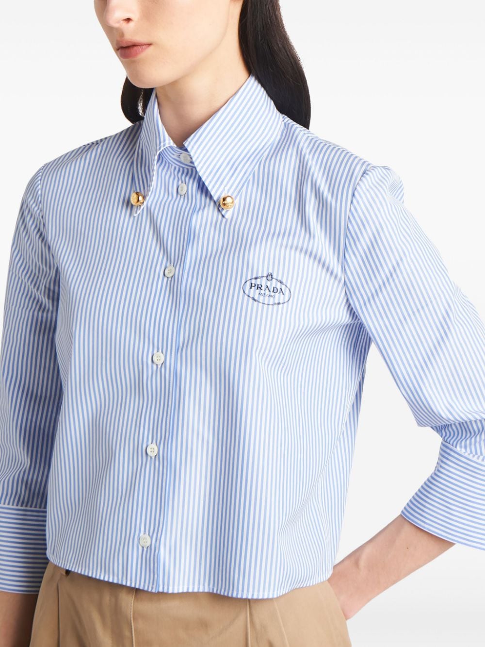 Prada striped cotton shirt - Image 4