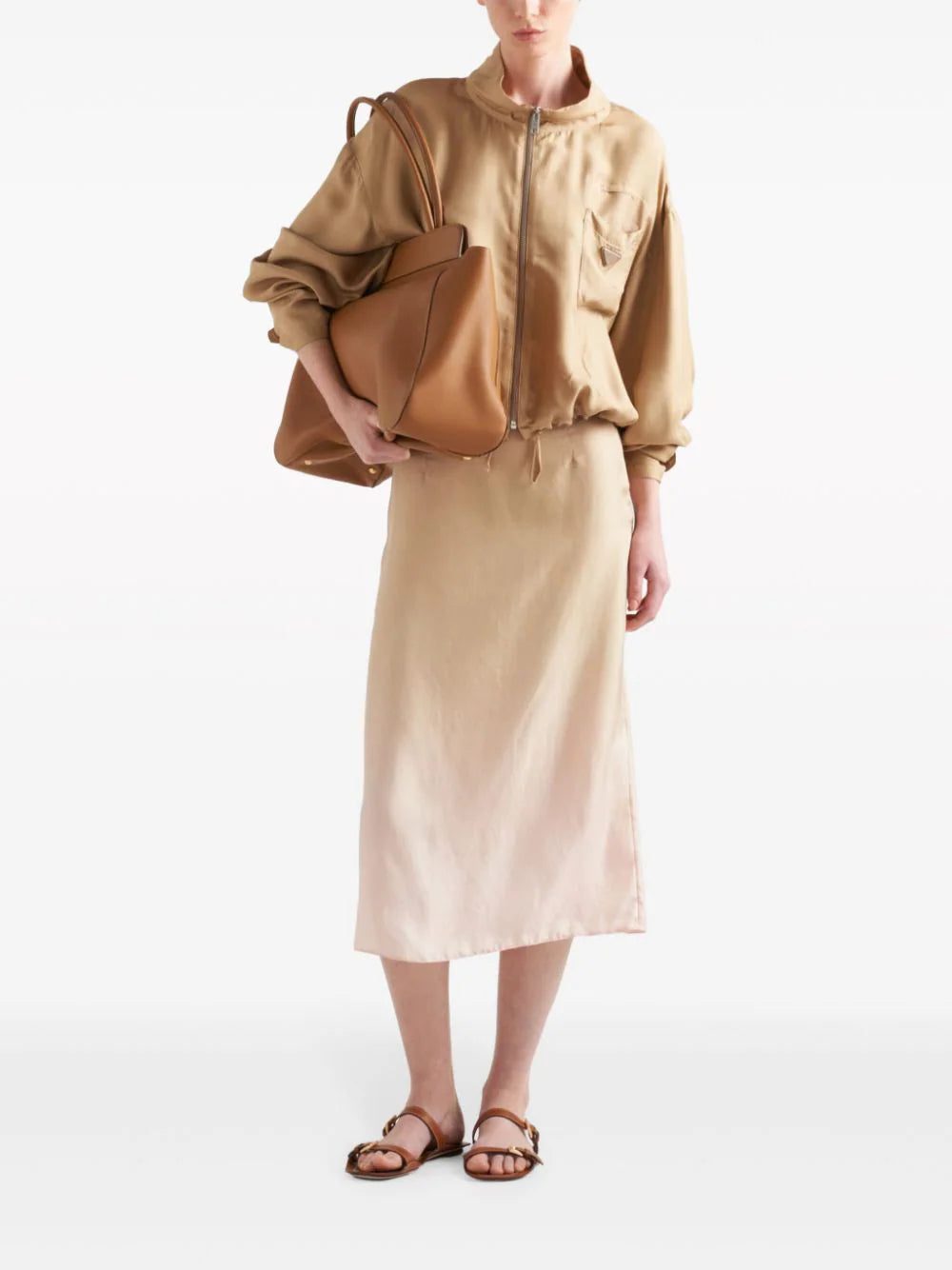 Prada triangle-logo silk jacket - Image 2