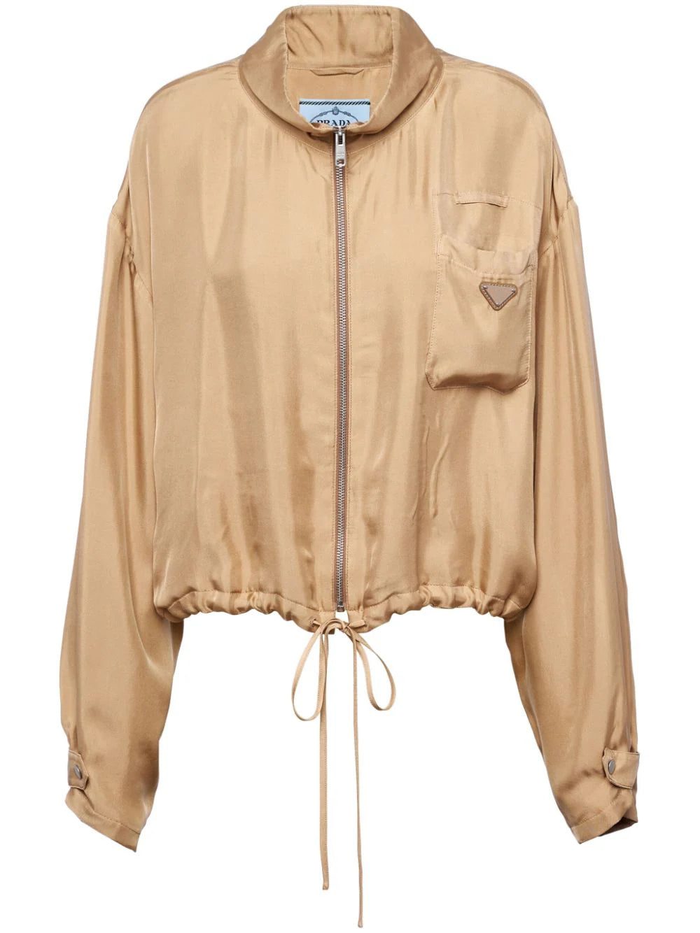 Prada triangle-logo silk jacket