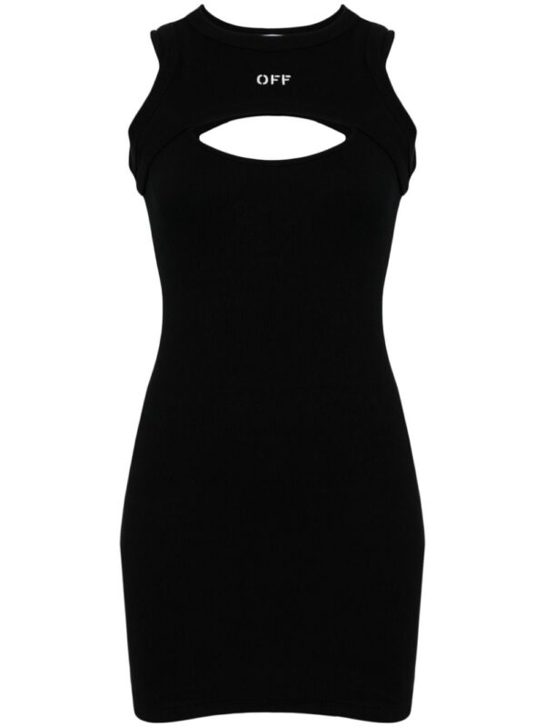 Off-White logo-print cut-out minidress - Image 2