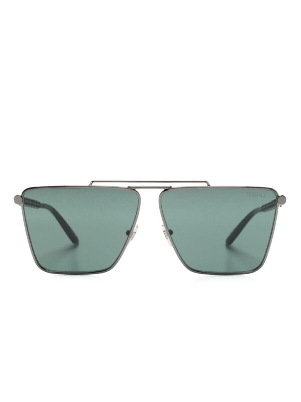 Versace Eyewear Tubular Greca rectangle-frame sunglasses