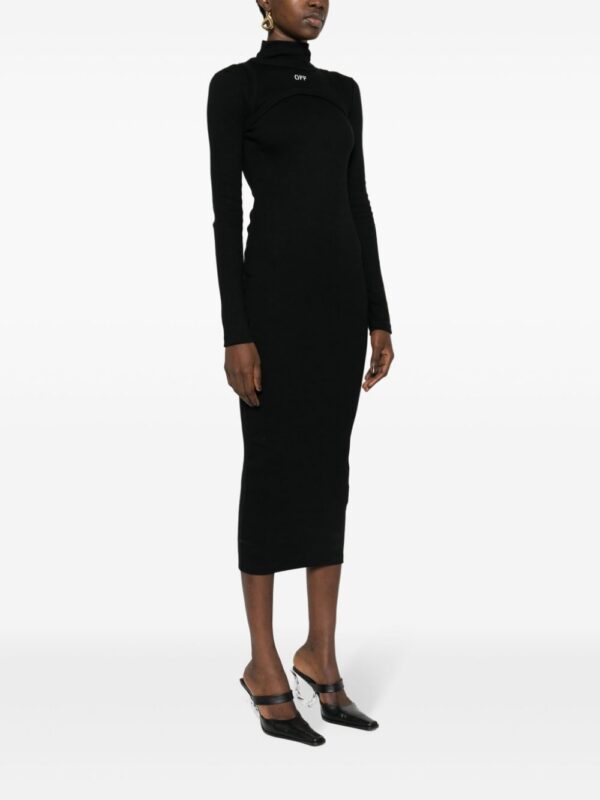 Off-White Off Stamp Rib Round dress - Image 3
