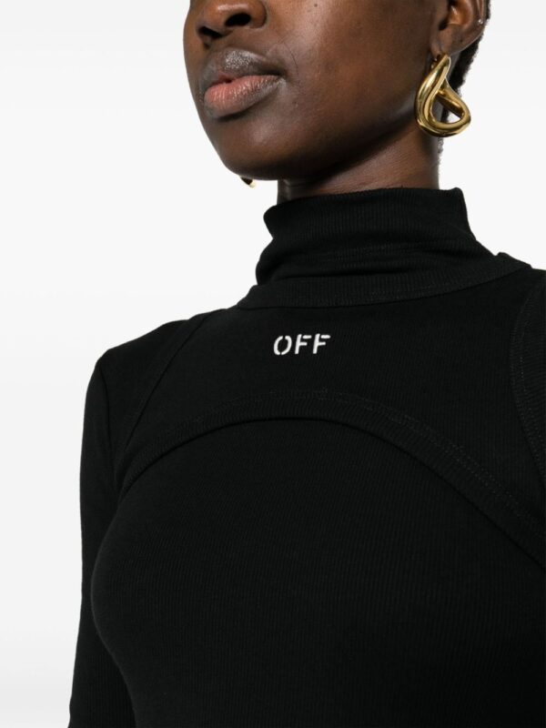 Off-White Off Stamp Rib Round dress - Image 7