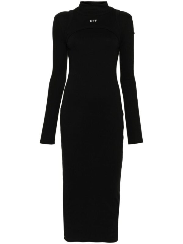 Off-White Off Stamp Rib Round dress