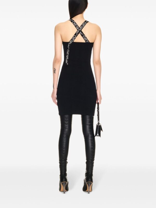 Off-White logo-jacquard mini dress - Image 4