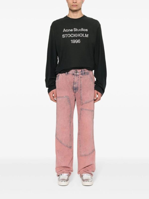 Acne Studios  logo-print distressed T-shirt - Image 2