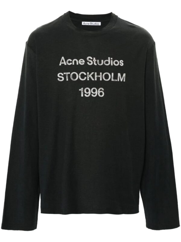 Acne Studios  logo-print distressed T-shirt