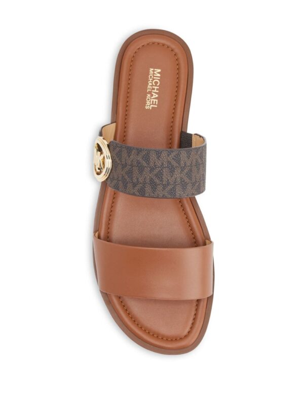 Michael Kors  Vera logo-plaque leather sandals - Image 4