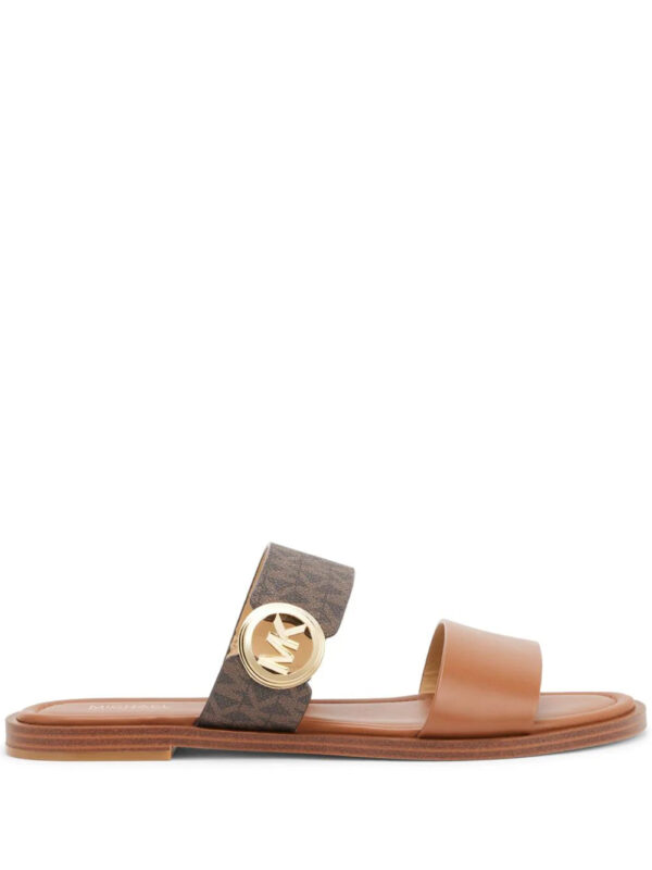 Michael Kors  Vera logo-plaque leather sandals