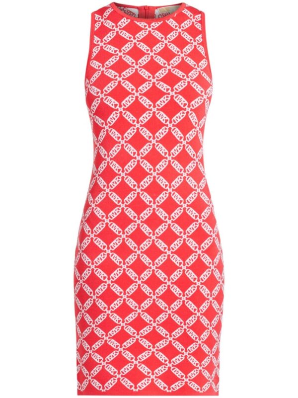 Michael Kors Empire Logo-jacquard sleeveless minidress